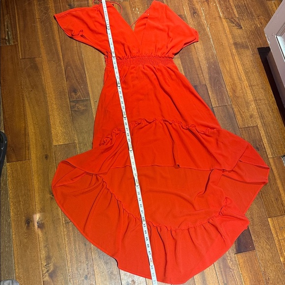 Flying Tomato Bright Orange women’s high low dress. Size S - Picture 10 of 10